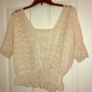 COPY - LoveShackFancy embroidered antique white t…